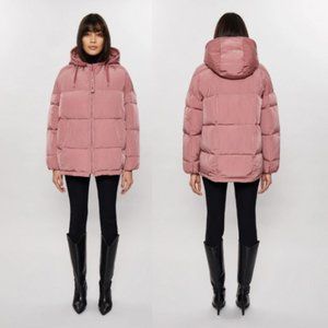 Oof Wear Oversized Padded Hooded Jacket Old Pink